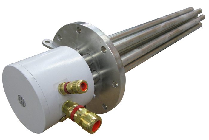 Flanged heater without thread